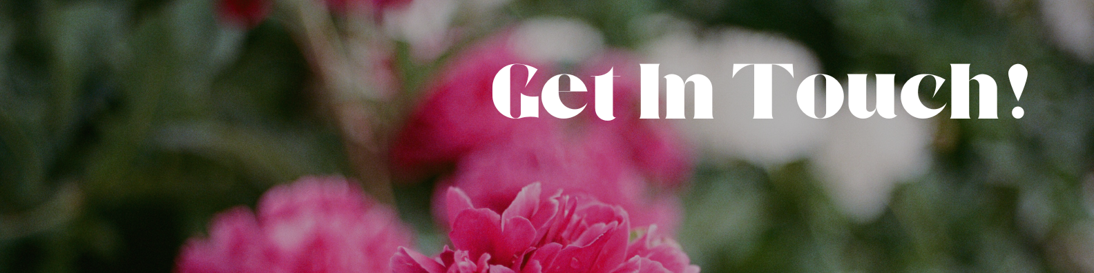 Banner stating "get in touch!"